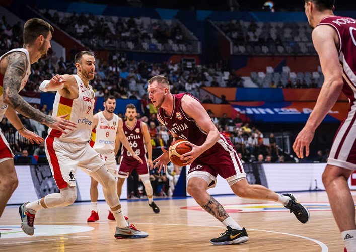 华体会体育APP篮球世界杯第二轮比赛拉脱维亚队打败西班牙队